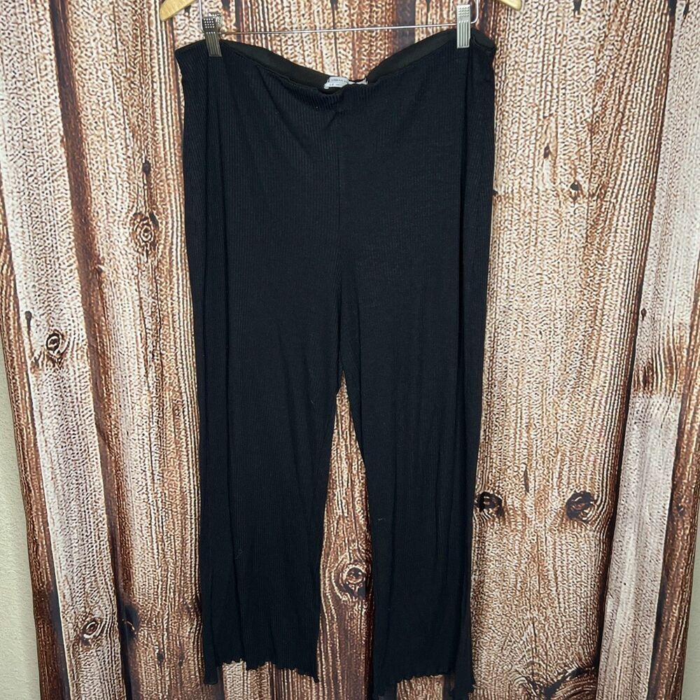 Urban Outfitters Black Womens Ribbed Flare Pants Size Large